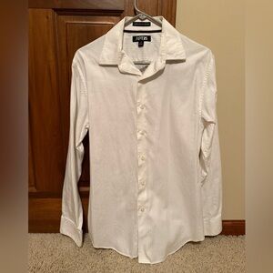 Apt. 9 White Striped Button Down Shirt
